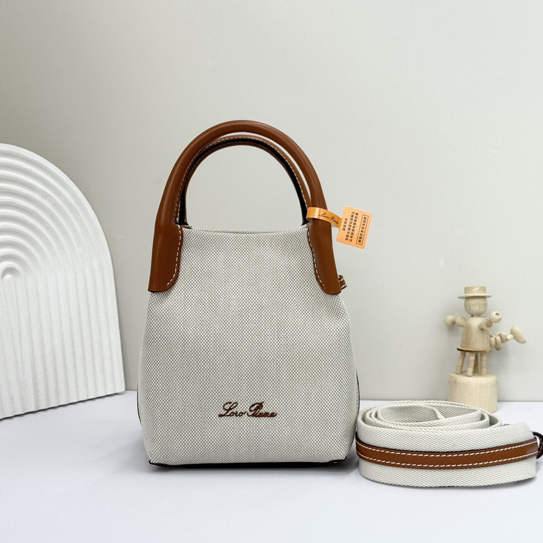 Loro Piana Micro Bale bag  Cotton, Linen 23 x 16 x 14 cm