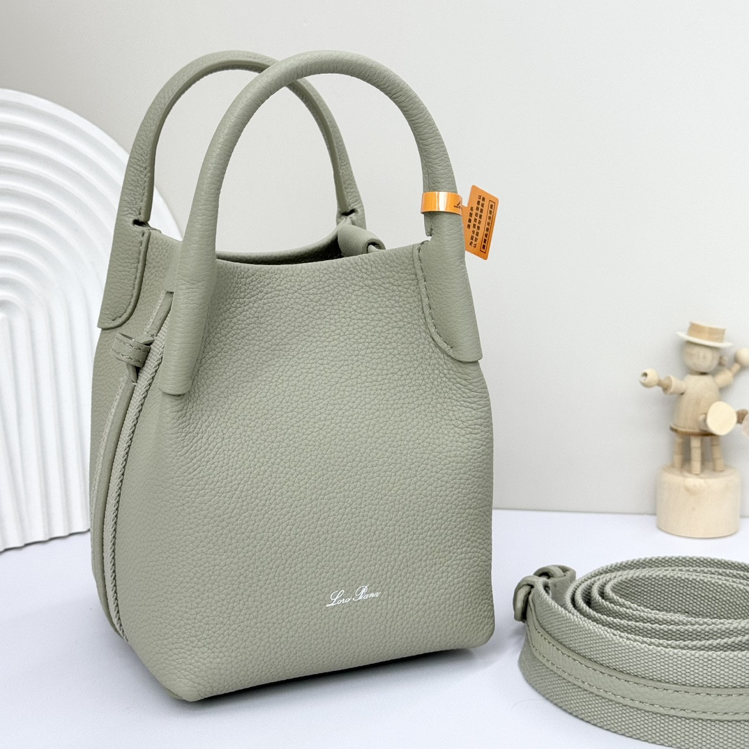 Loro Piana Micro Bale bag Grained Calfskin 23 x 16 x 14 cm