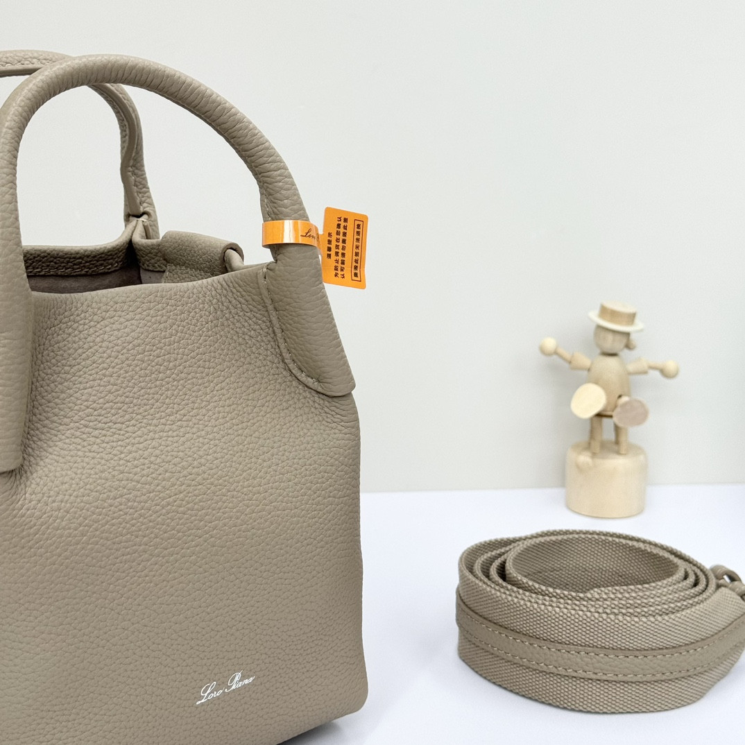 Loro Piana Micro Bale bag Grained Calfskin 23 x 16 x 14 cm