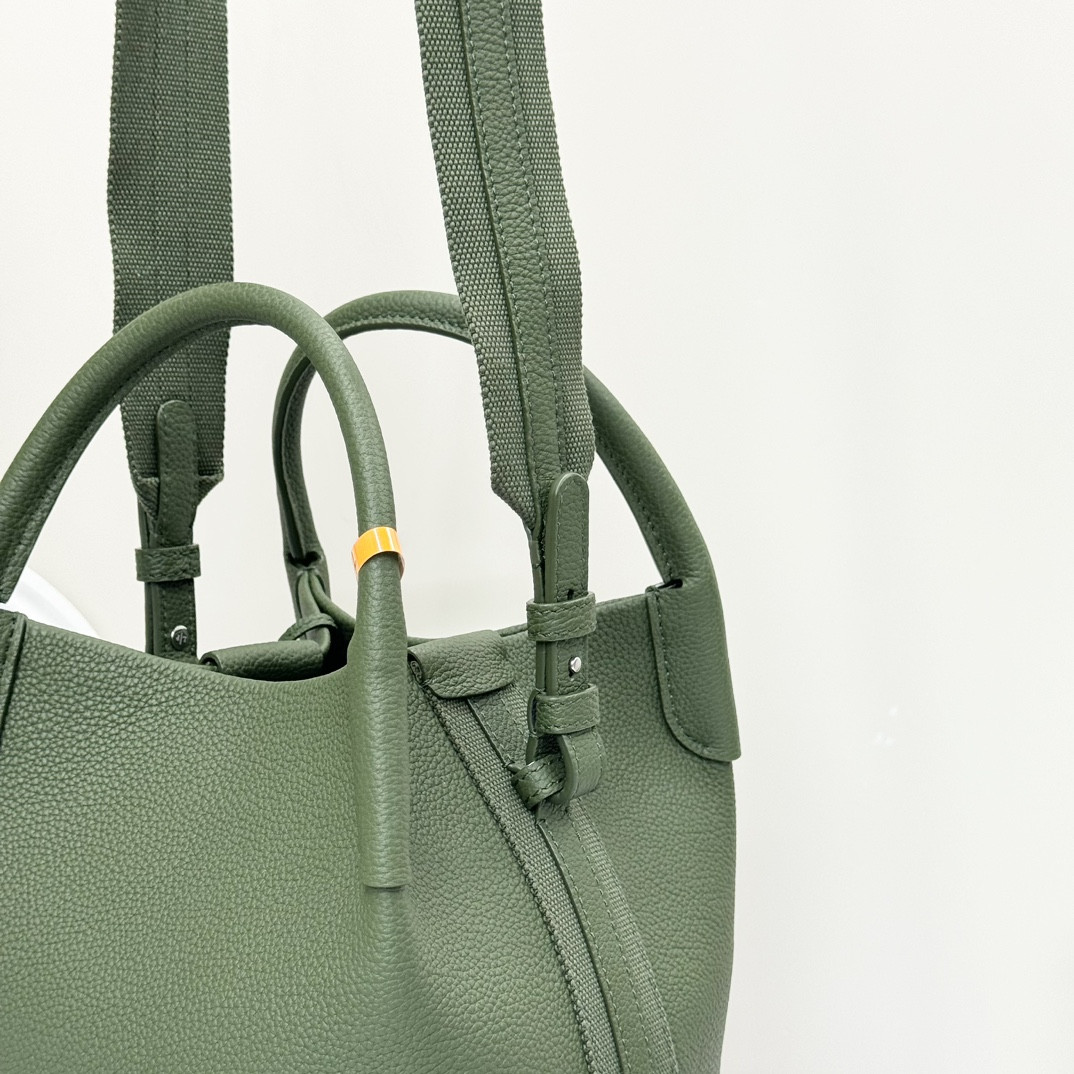 Loro Piana Small Bale Bag Grained Calfskin 17 x 17 x 21 cm