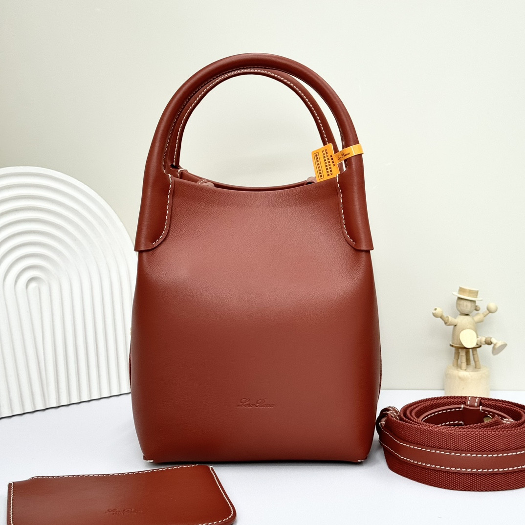 Loro Piana Small Bale Bag Calfskin 17 x 17 x 21 cm