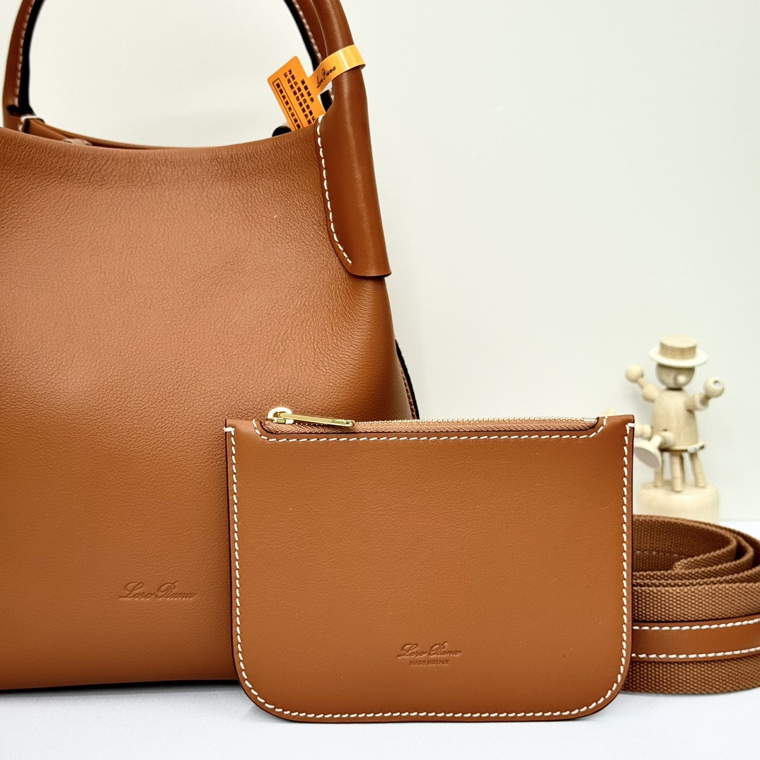 Loro Piana Small Bale Bag Smooth Calfskin 17 x 17 x 21 cm