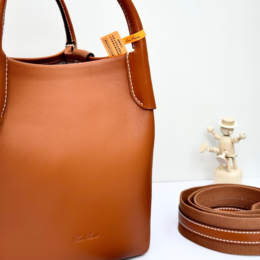 Loro Piana Small Bale Bag Smooth Calfskin 17 x 17 x 21 cm