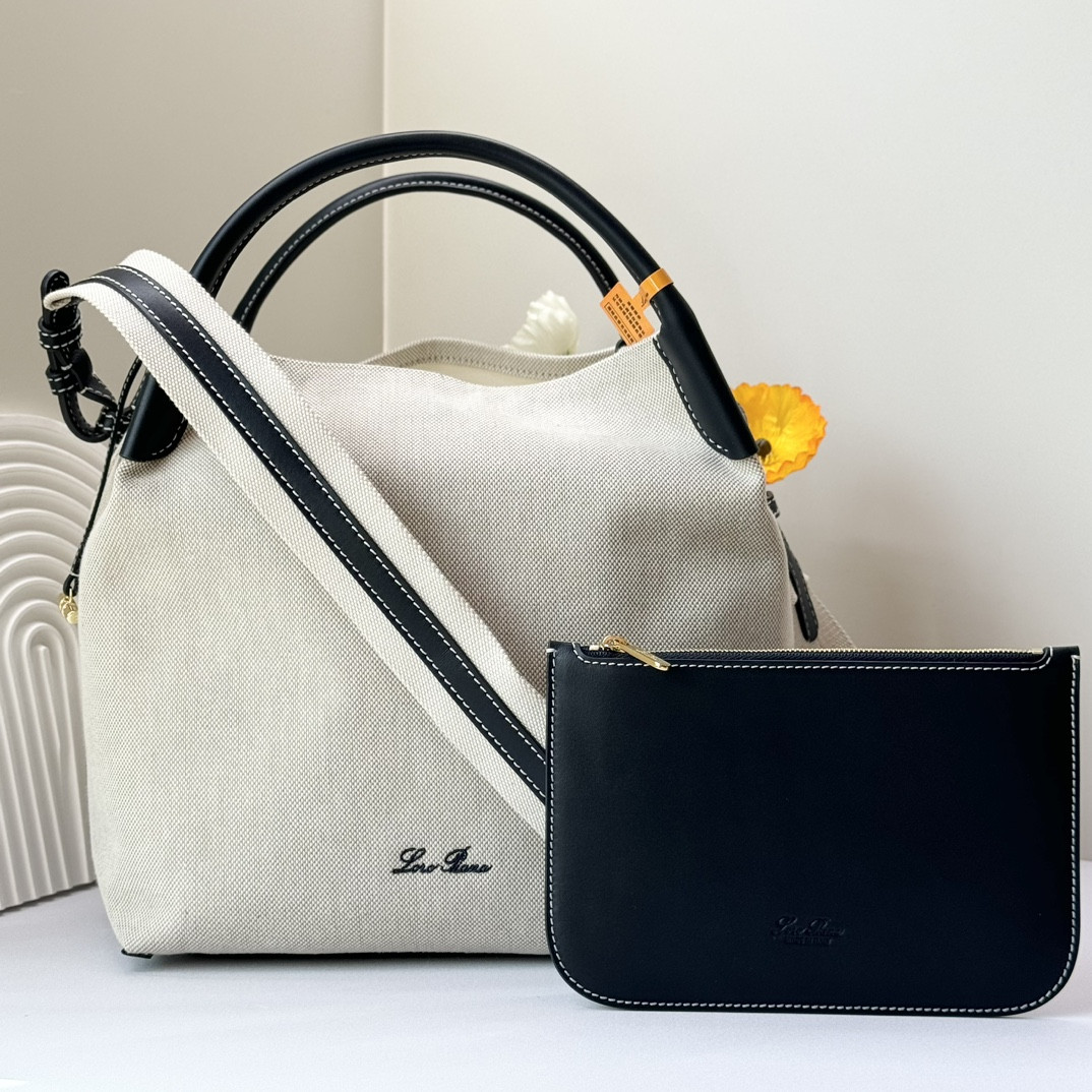 Loro Piana Large Bale Bag 24 x 20 x 27 cm