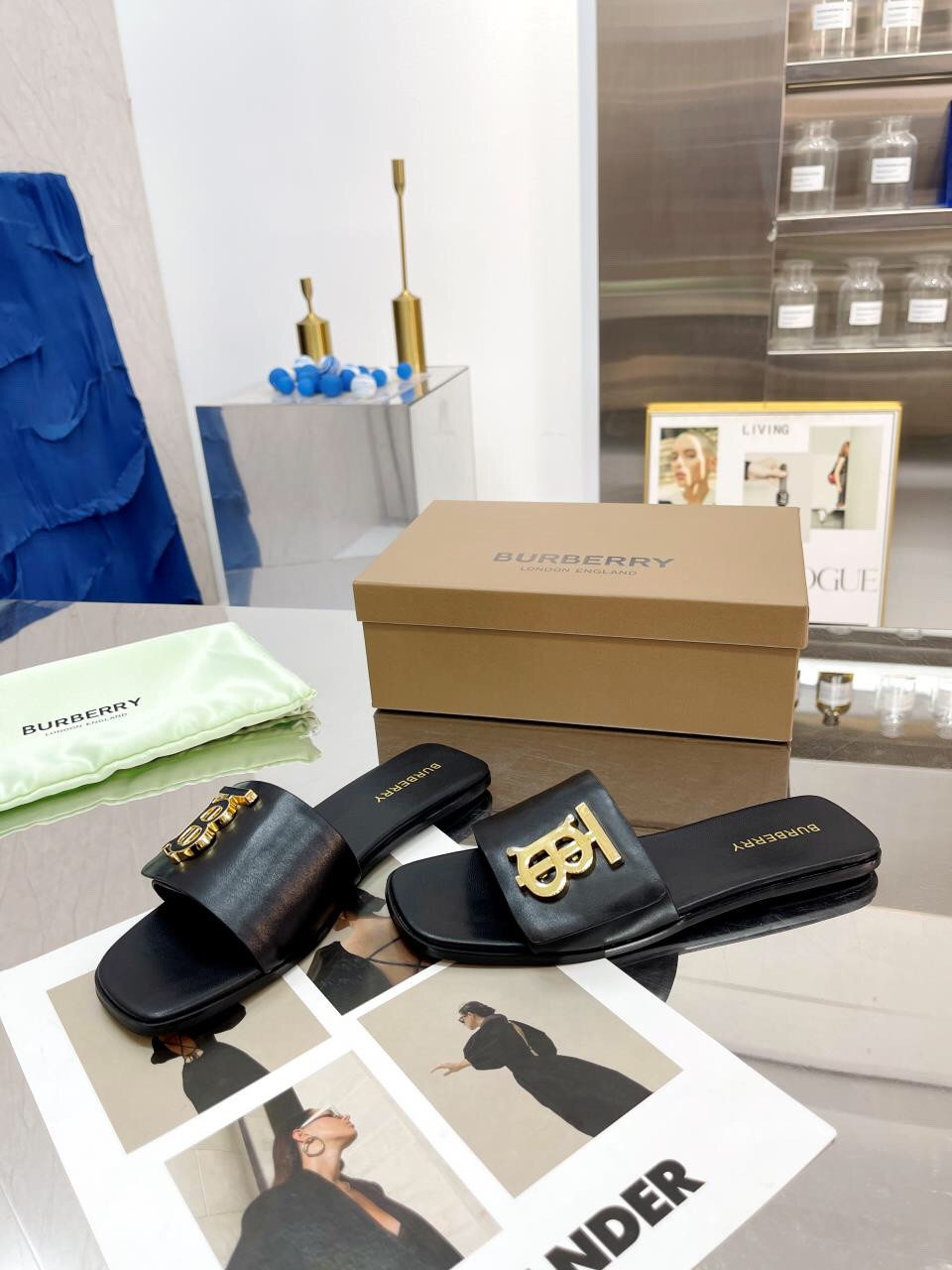 UA Burberry Slides