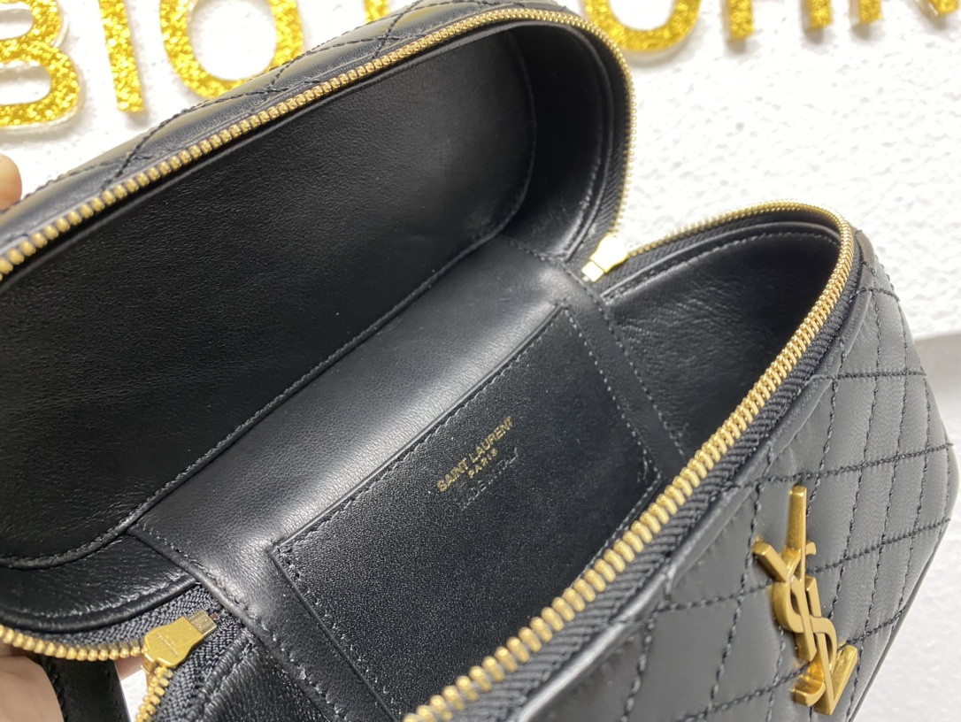 YSL GABY VANITY BAG IN LAMBSKIN 18 X 11 X 6.5 CM