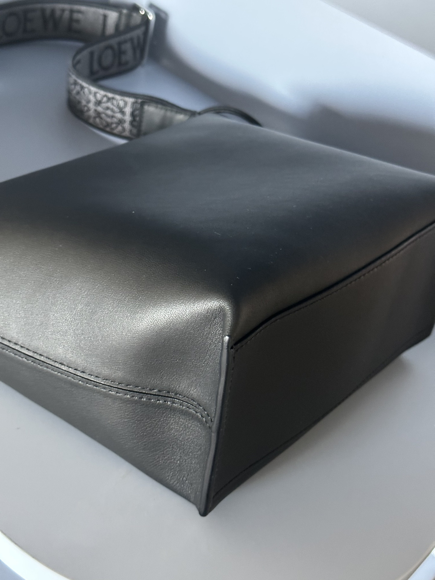 LOEWE Small Cubi crossbody bag in supple smooth calfskin and jacquard 29.5x10.5x22cm