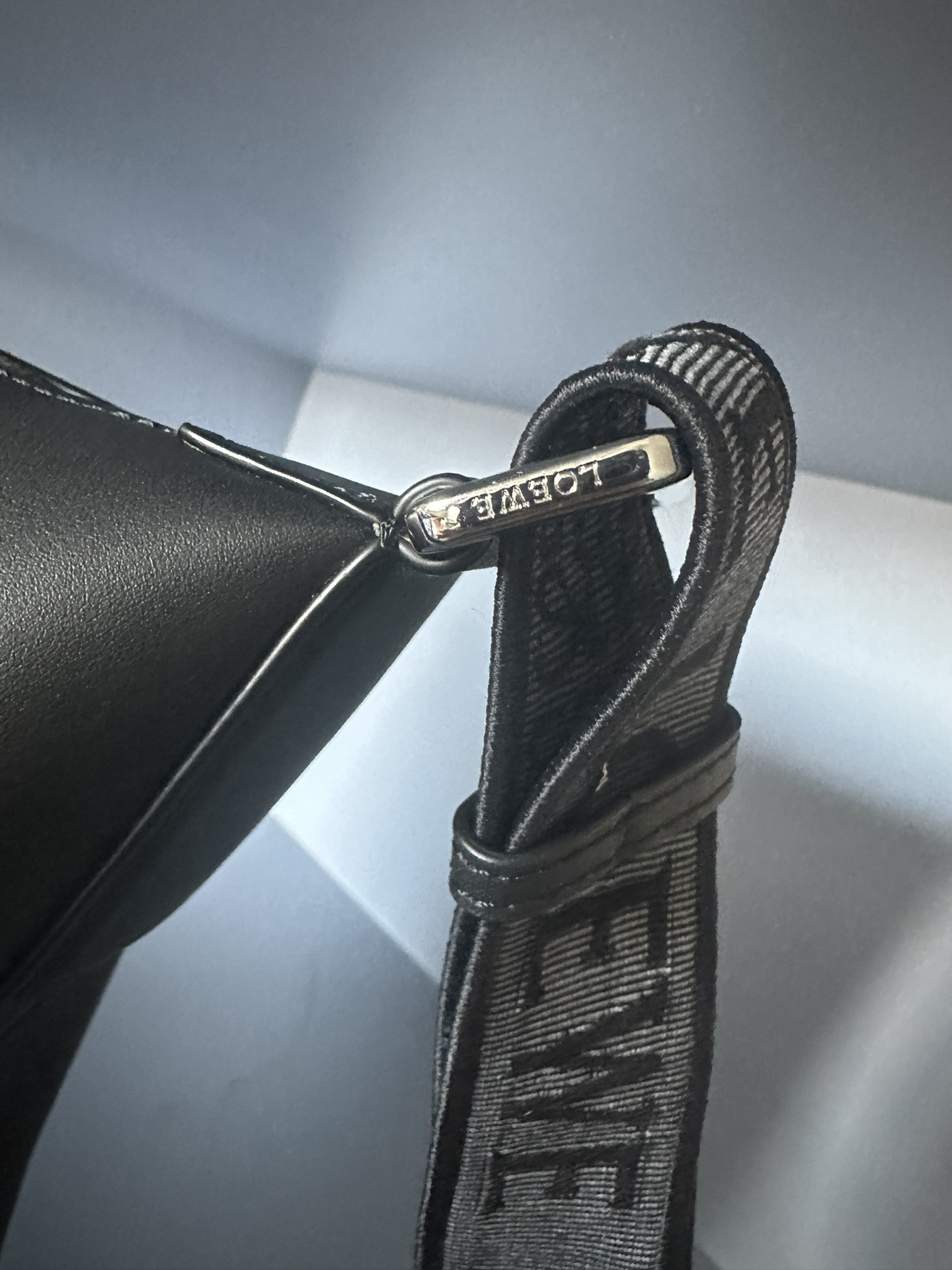 LOEWE Small Cubi crossbody bag in supple smooth calfskin and jacquard 29.5x10.5x22cm