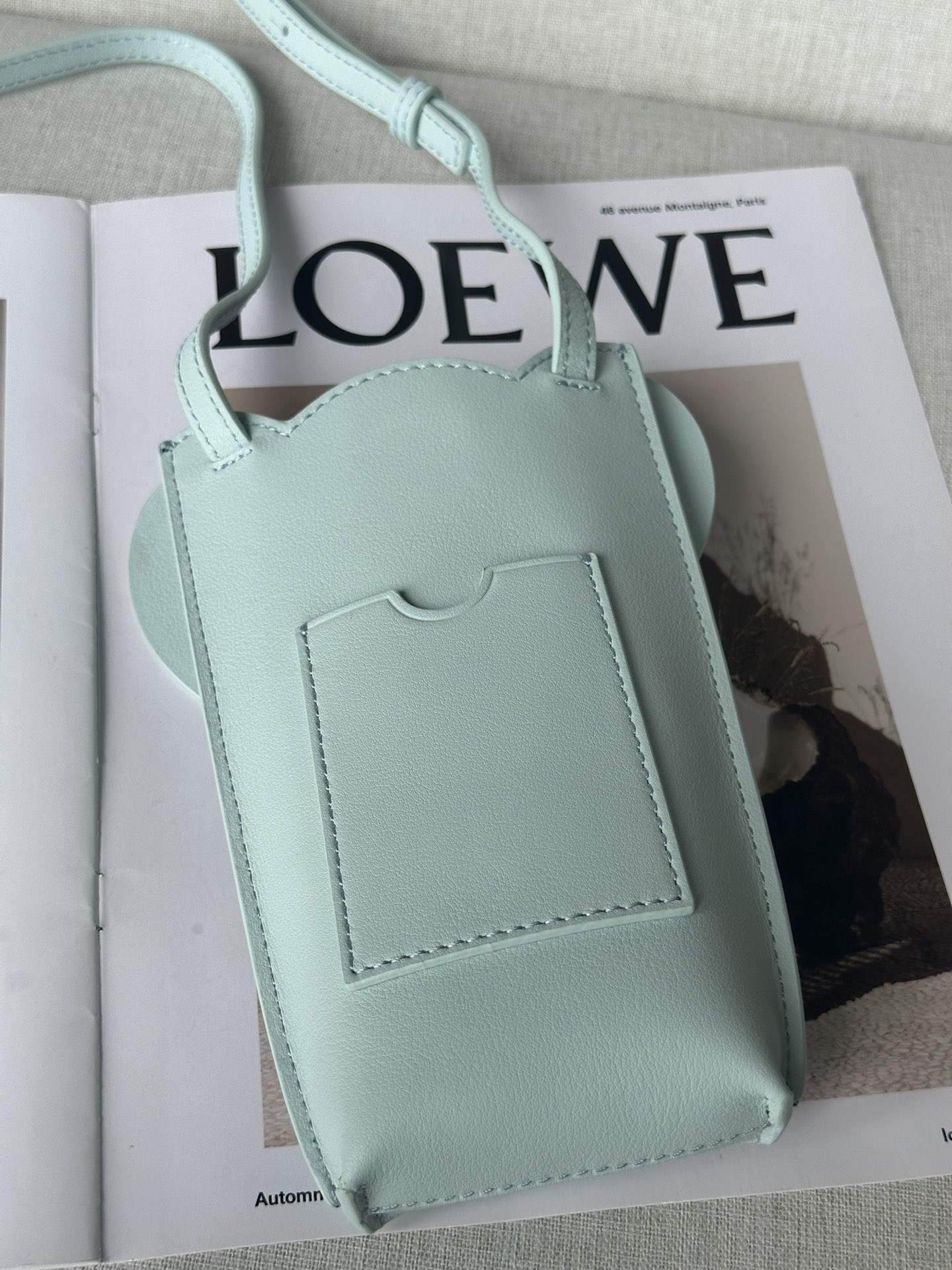 LOEWE Elephant Pocket in classic calfskin 18x8x4cm