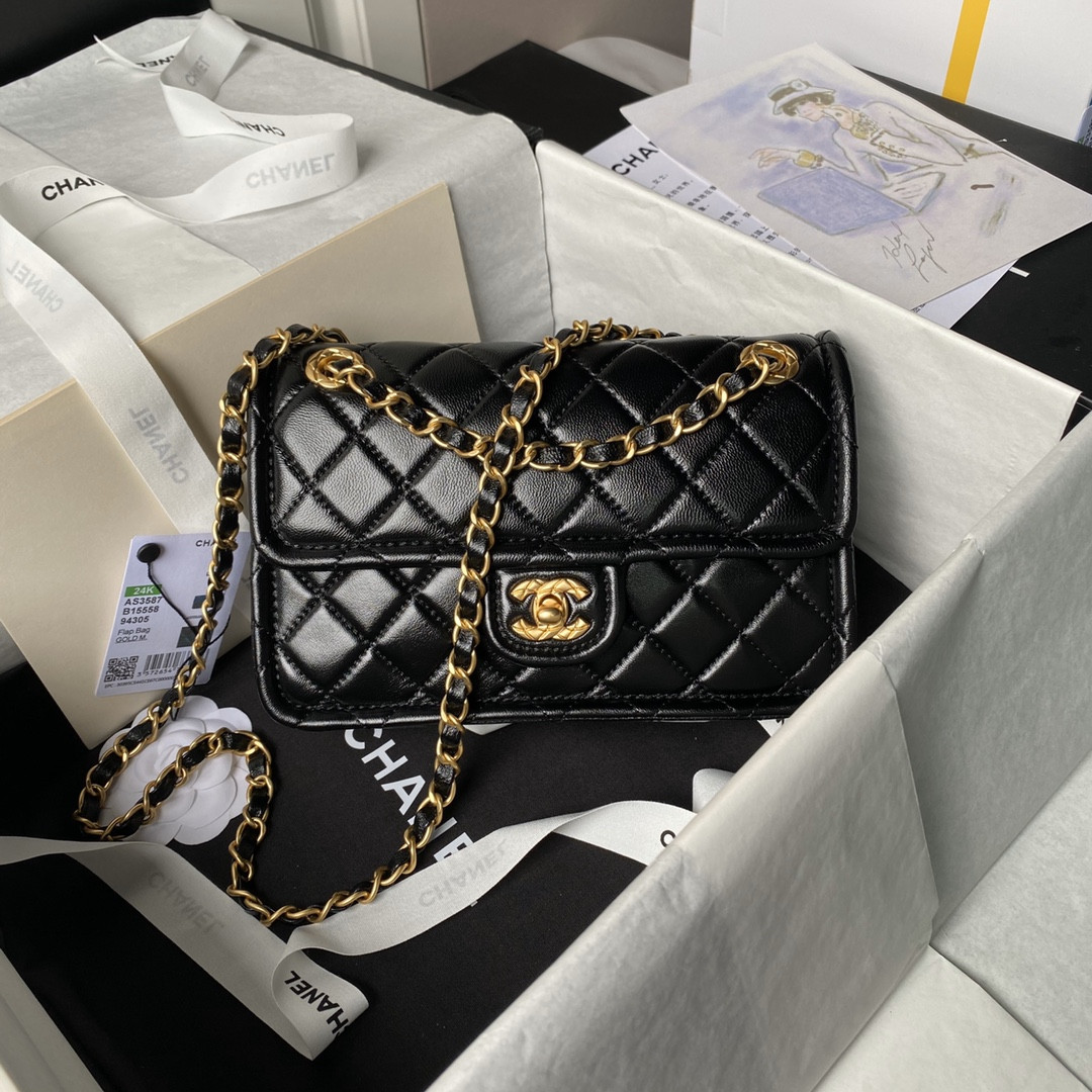 Chanel Flap Handbag 22.5×7×14.5cm