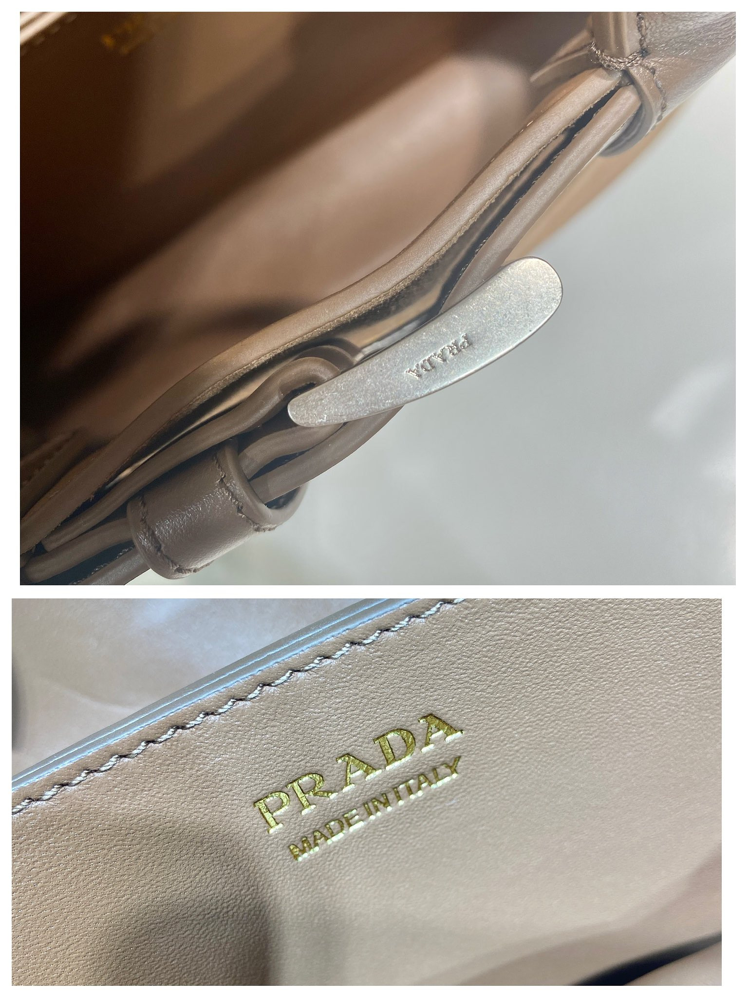 Prada Large Prada Buckle suede bag with belt  27.5x37.5x14cm
