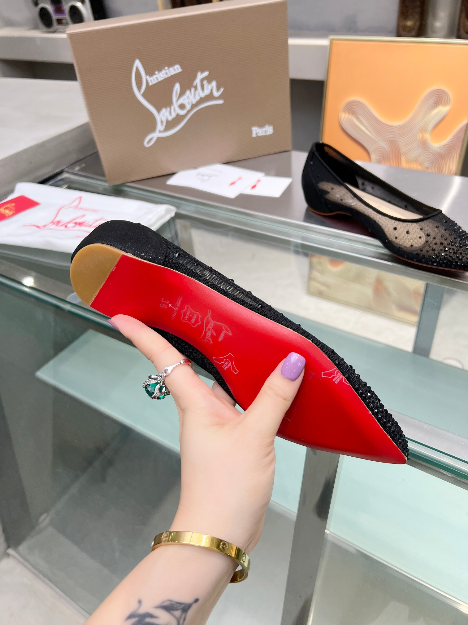 UA Christian Louboutin CL red-bottom shoes