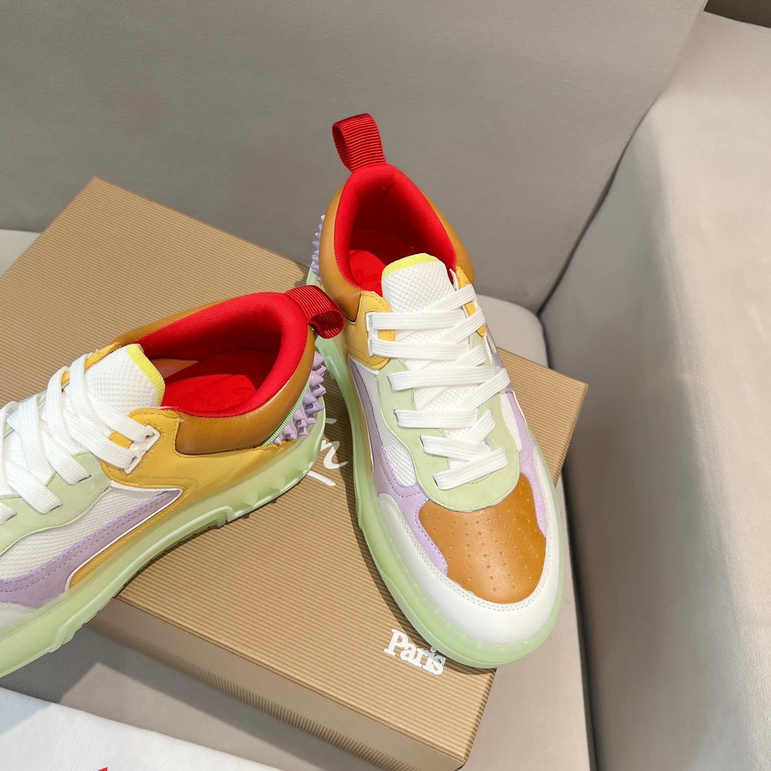 UA Christian Louboutin 2024 [New]ASTROLOUBI Unisex Thick-Soled Sneakers