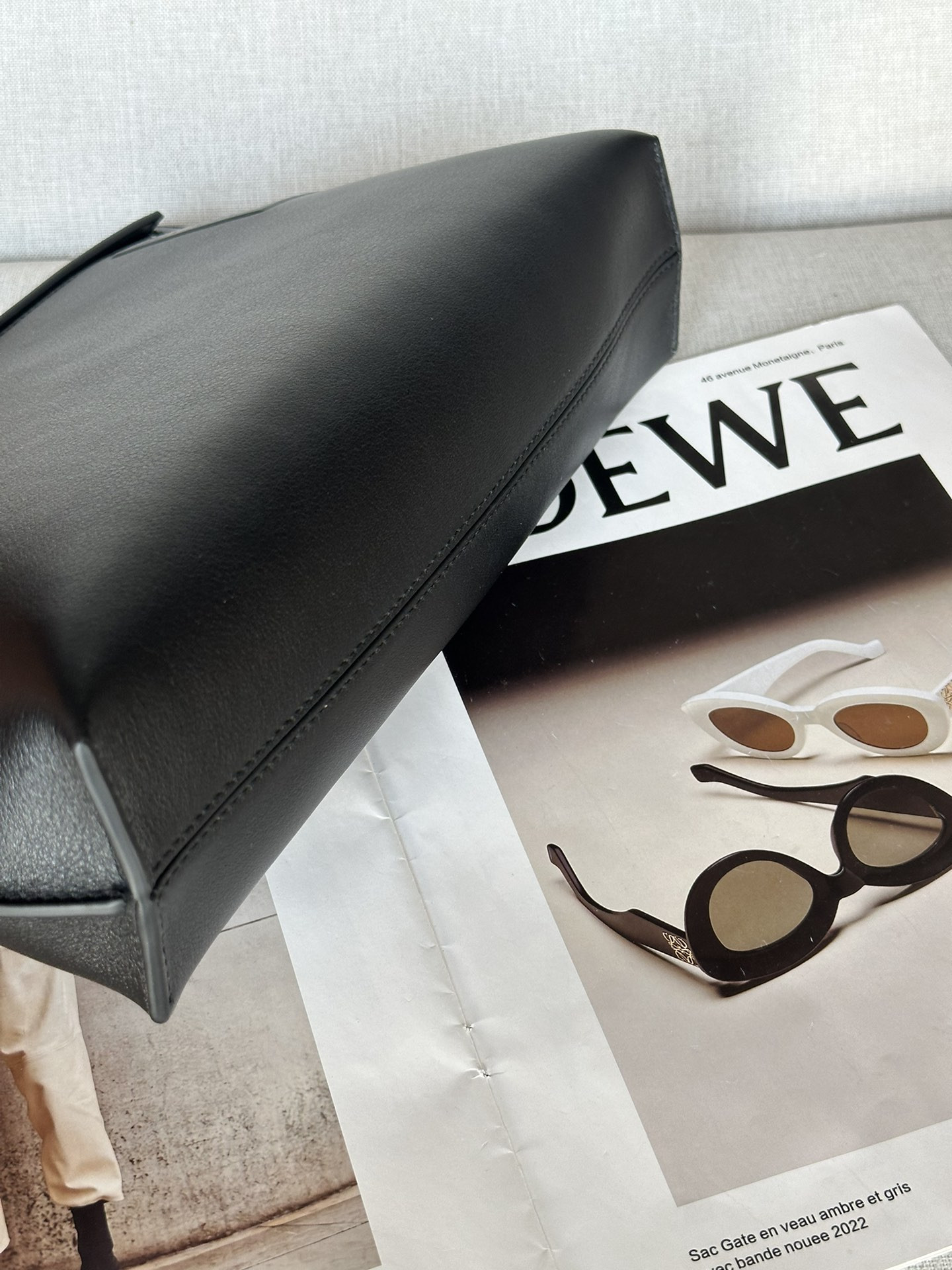 Loewe T Pouch in satin calfskin 29.5x6.5x20.5cm