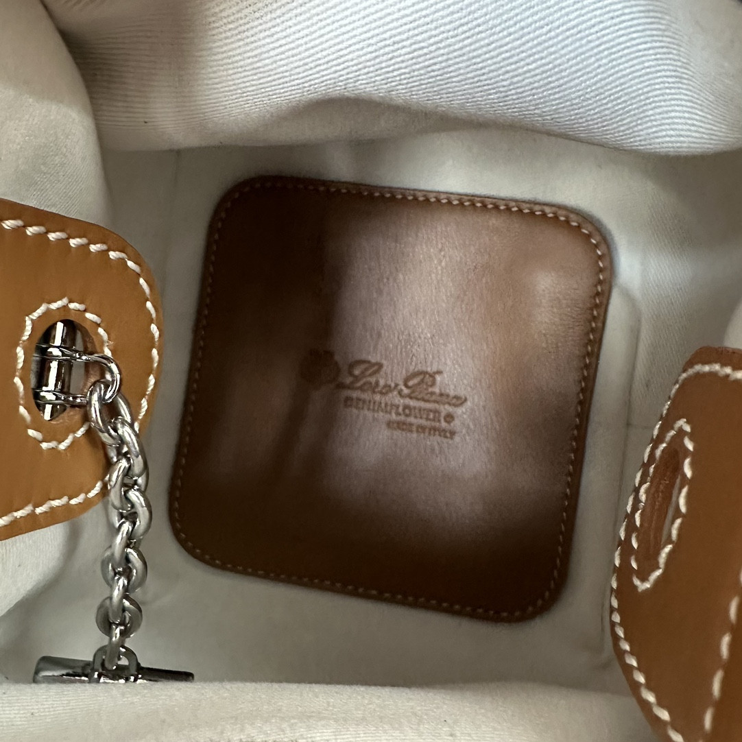 Loro Piana Micro Bale Cotton bag 23x16x14cm