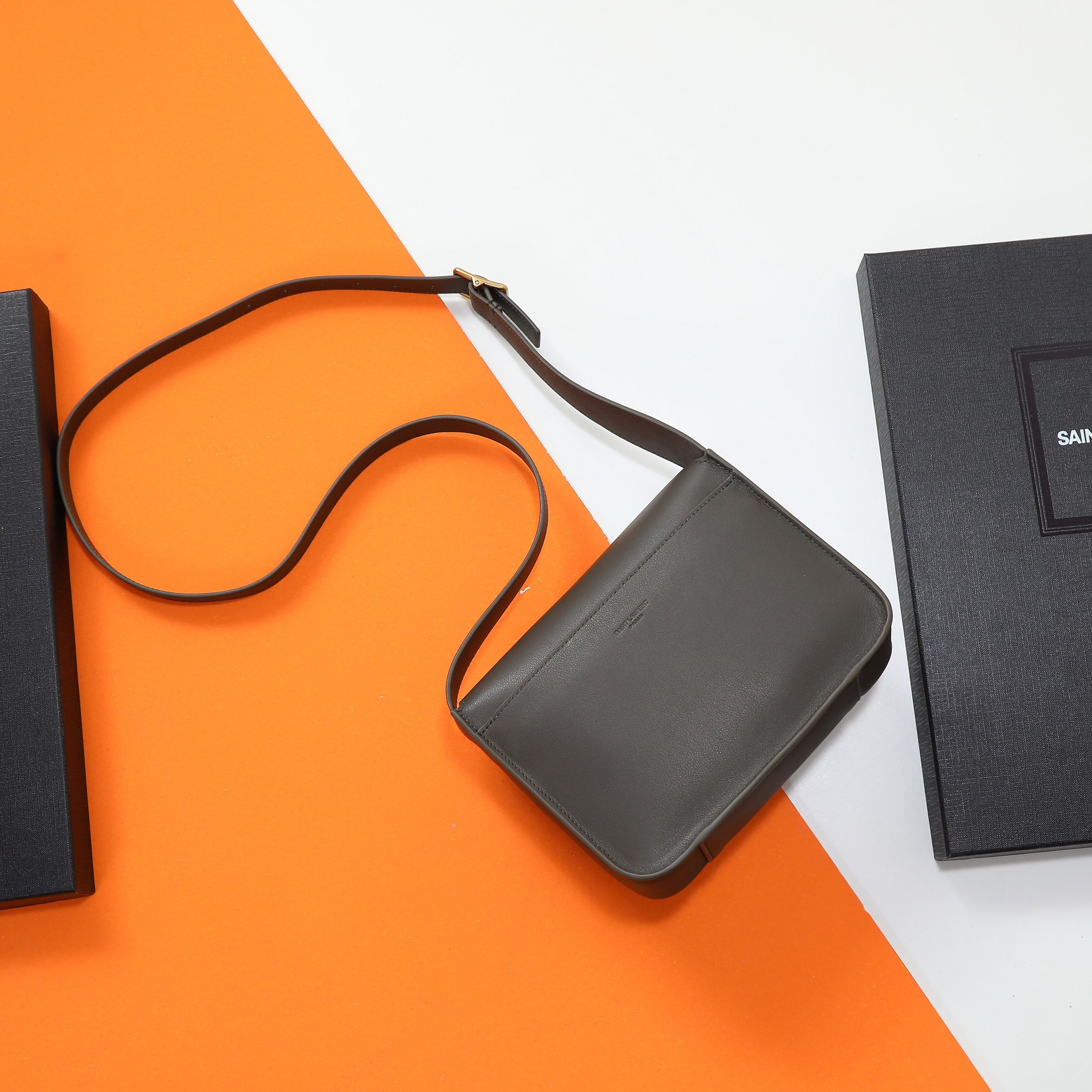 YSL niki satchel in leather 21.5x16x9cm