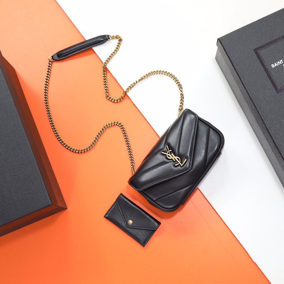 YSL LOULOU MINI in lambskin 20X12X5cm
