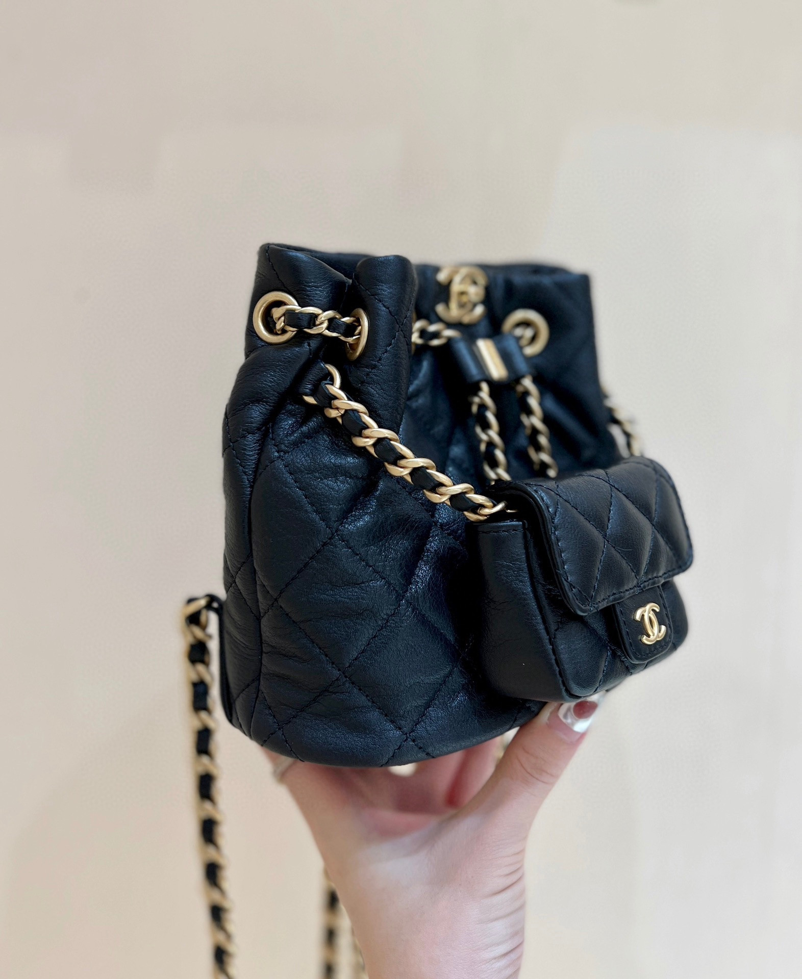 Chanel backpack 16.5x17x12cm