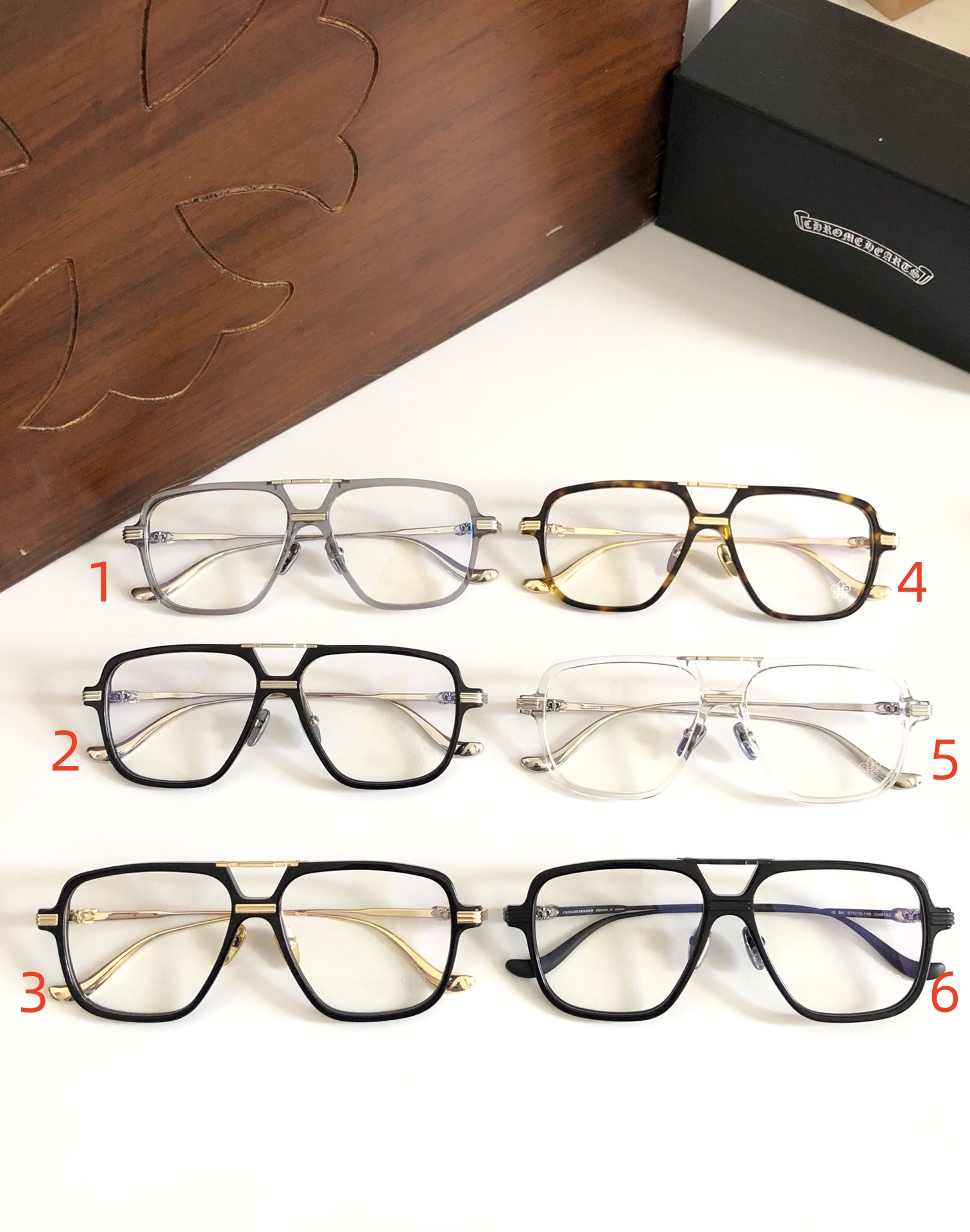 Chrome Hearts Glasses CH8182 57-15-148