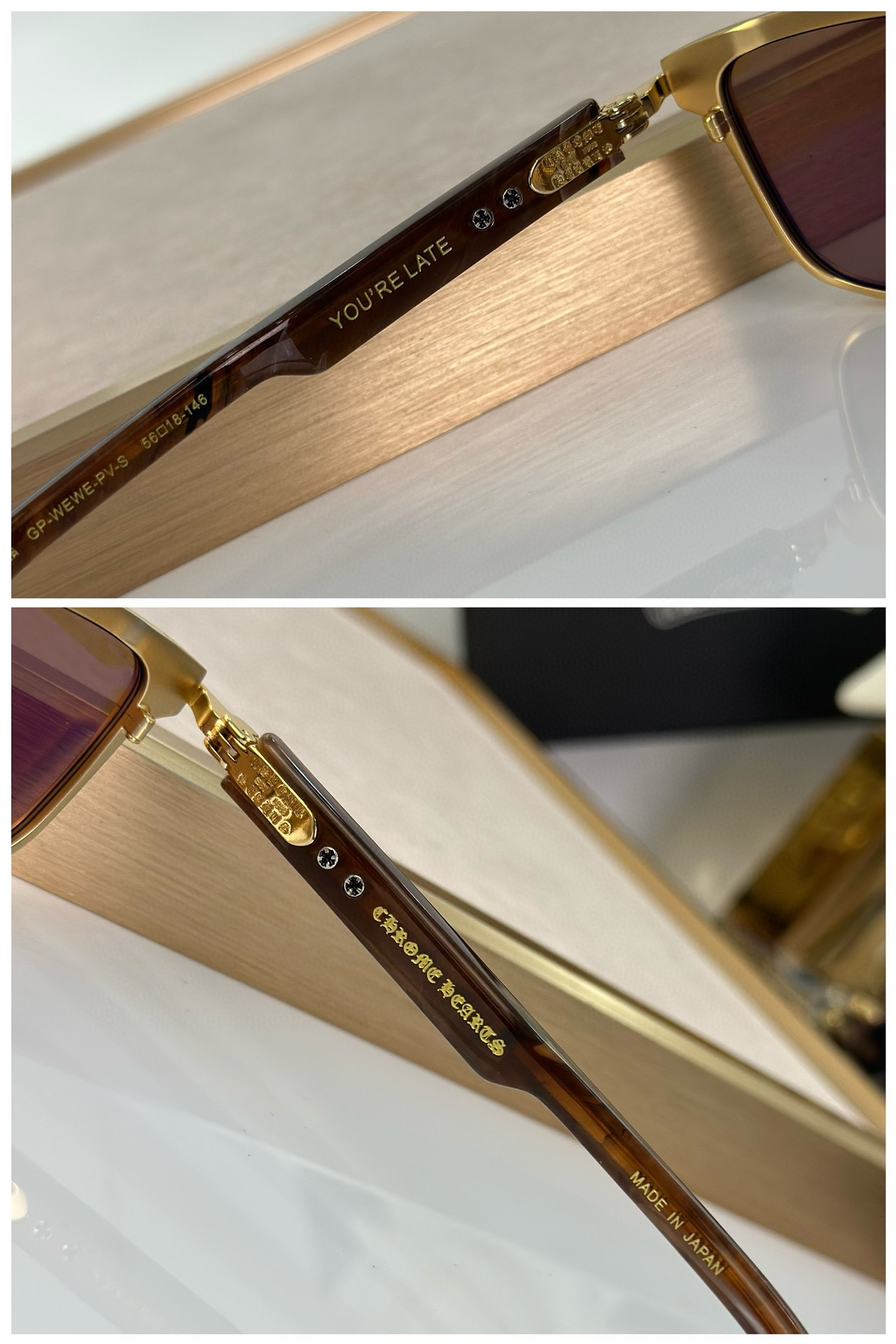 Chrome Hearts Glasses ss24 56-18-146