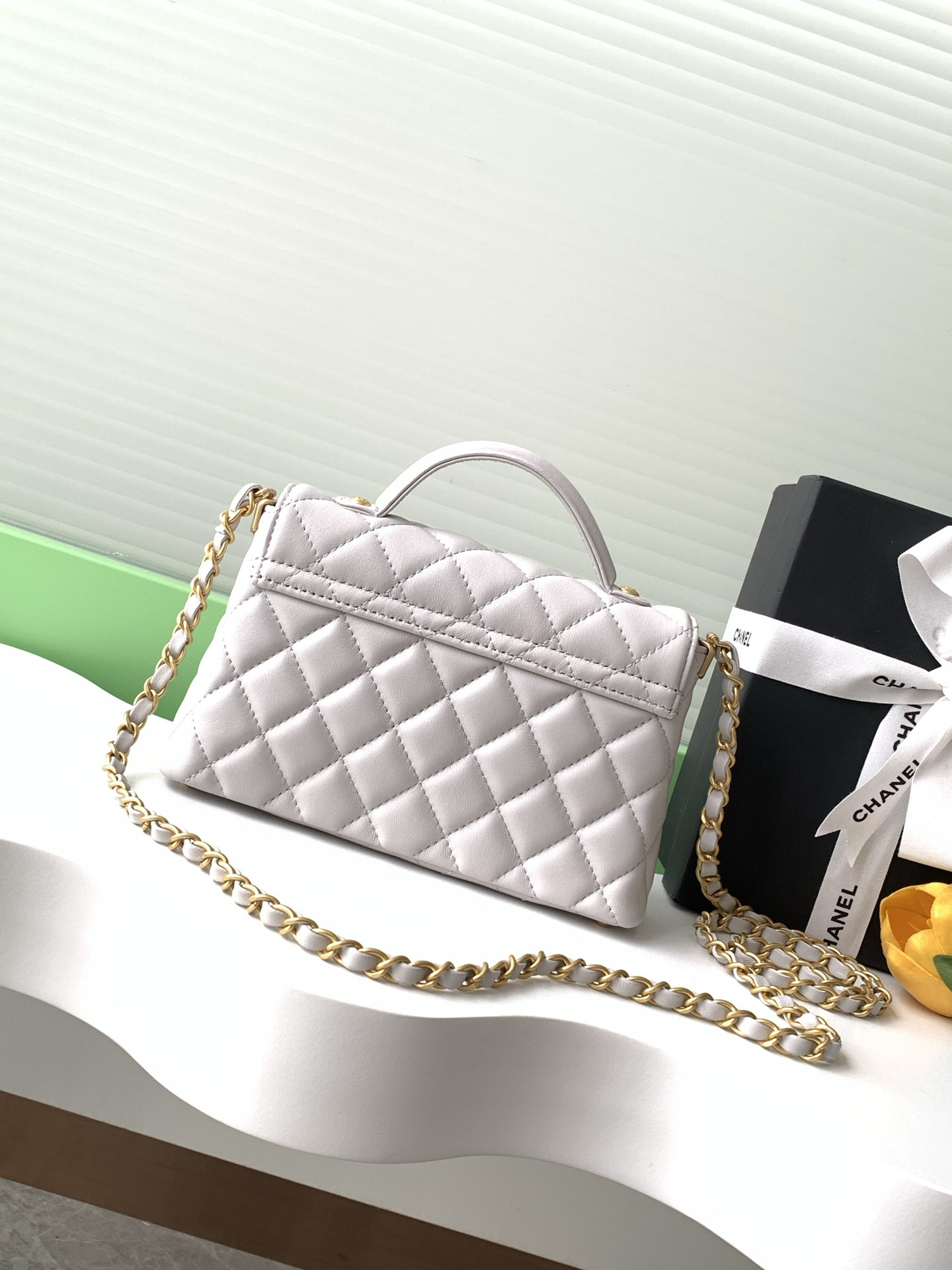 Chanel Small Top Handle Flap Bag AS5355 14x20x6cm