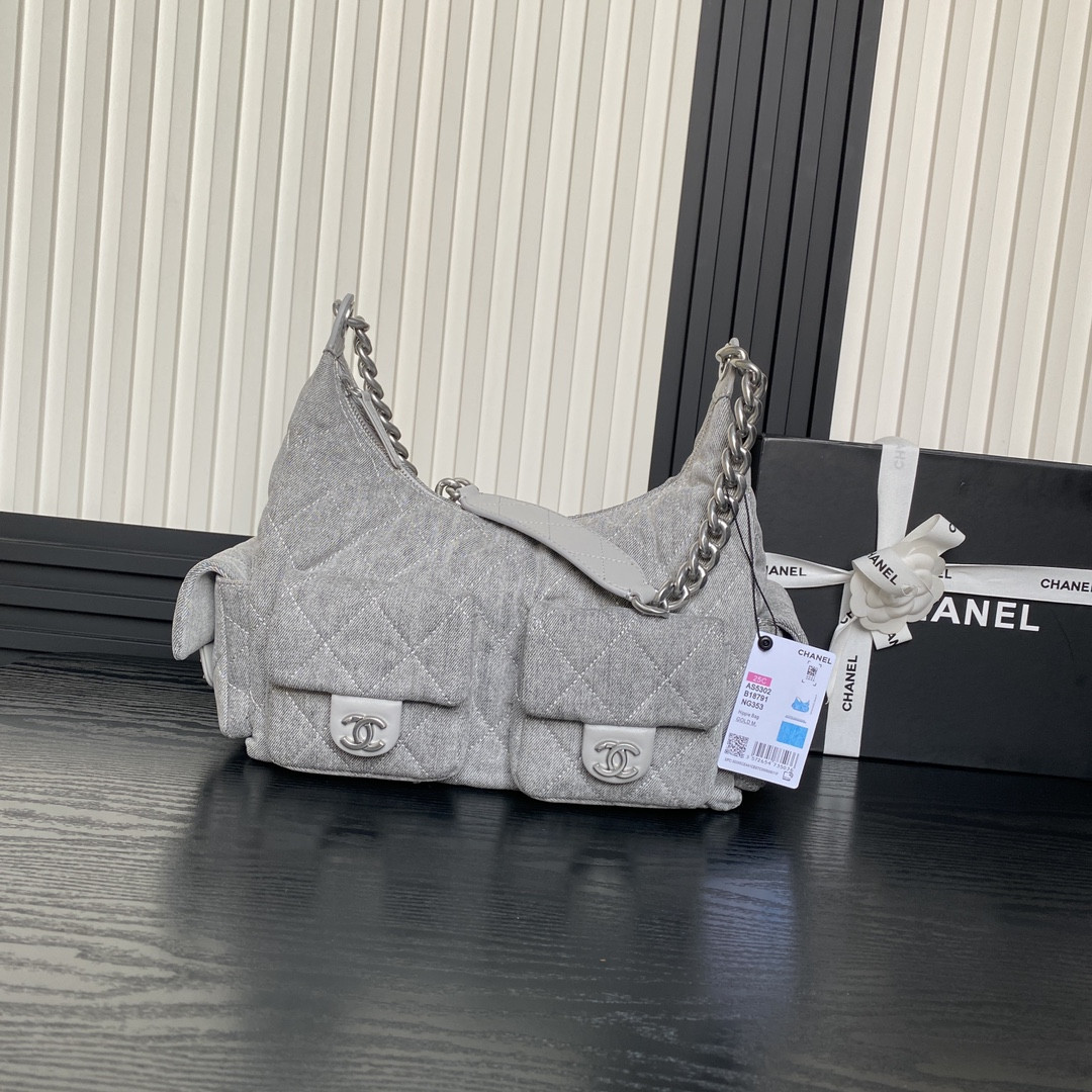 Chanel 25c Maxi Hobo Bag 27×35×18cm