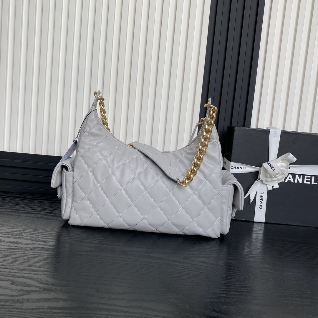 Ch*el 25c maxi hobo bag 27×35×18cm
