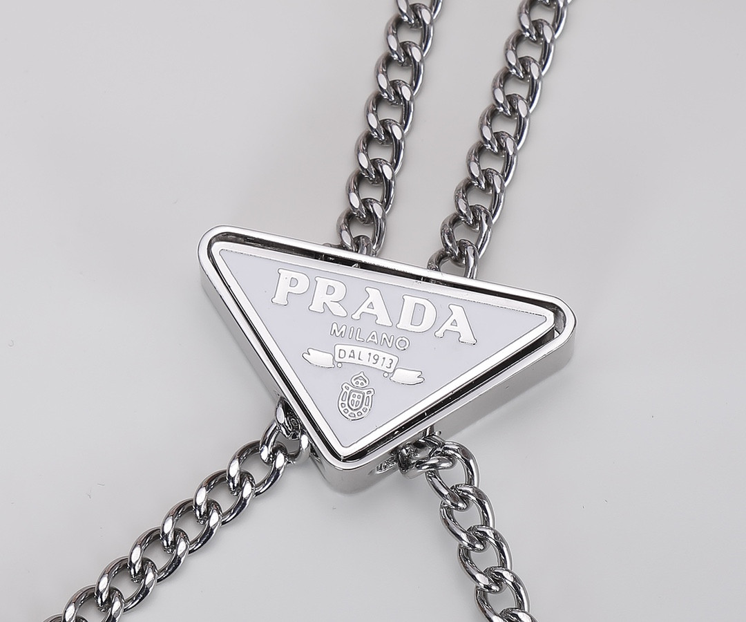 Prada White Brushed Leather Shoulder Bag 17x 9.5x3.5cm