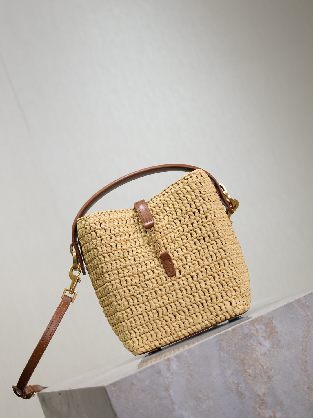 YSL LE 37 mini (raffia) 15x13x6cm