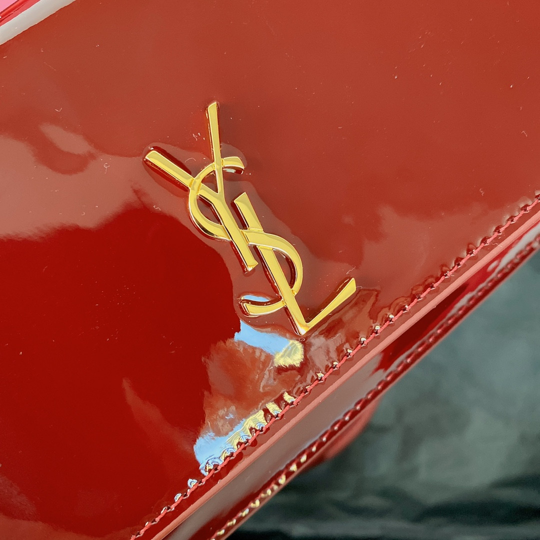 YSL Monogram phone holder with strap (patent leather) 18 x 11 x 2.5 CM