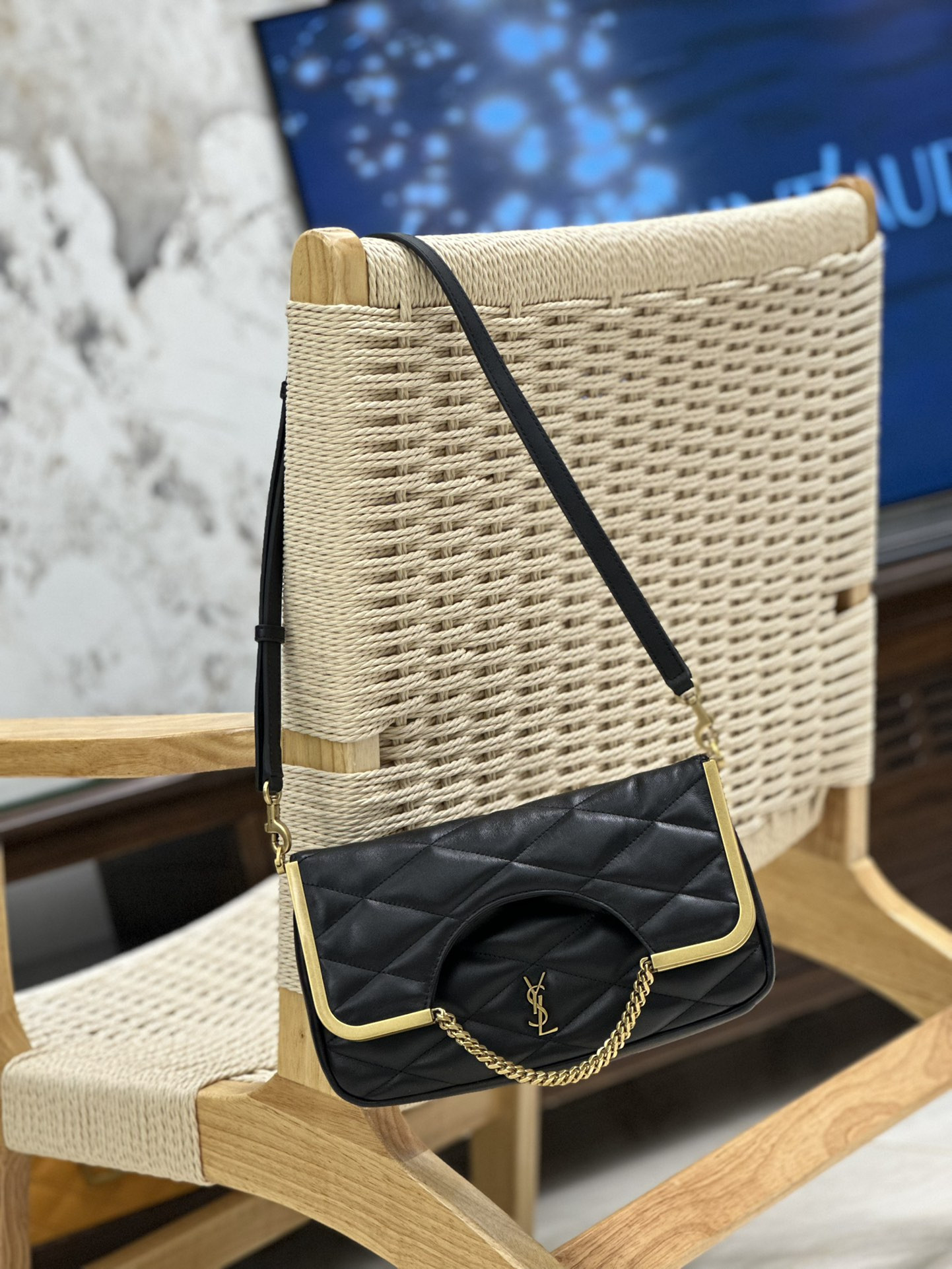 YSL 87 in quilted lambskin 26x13x5cm