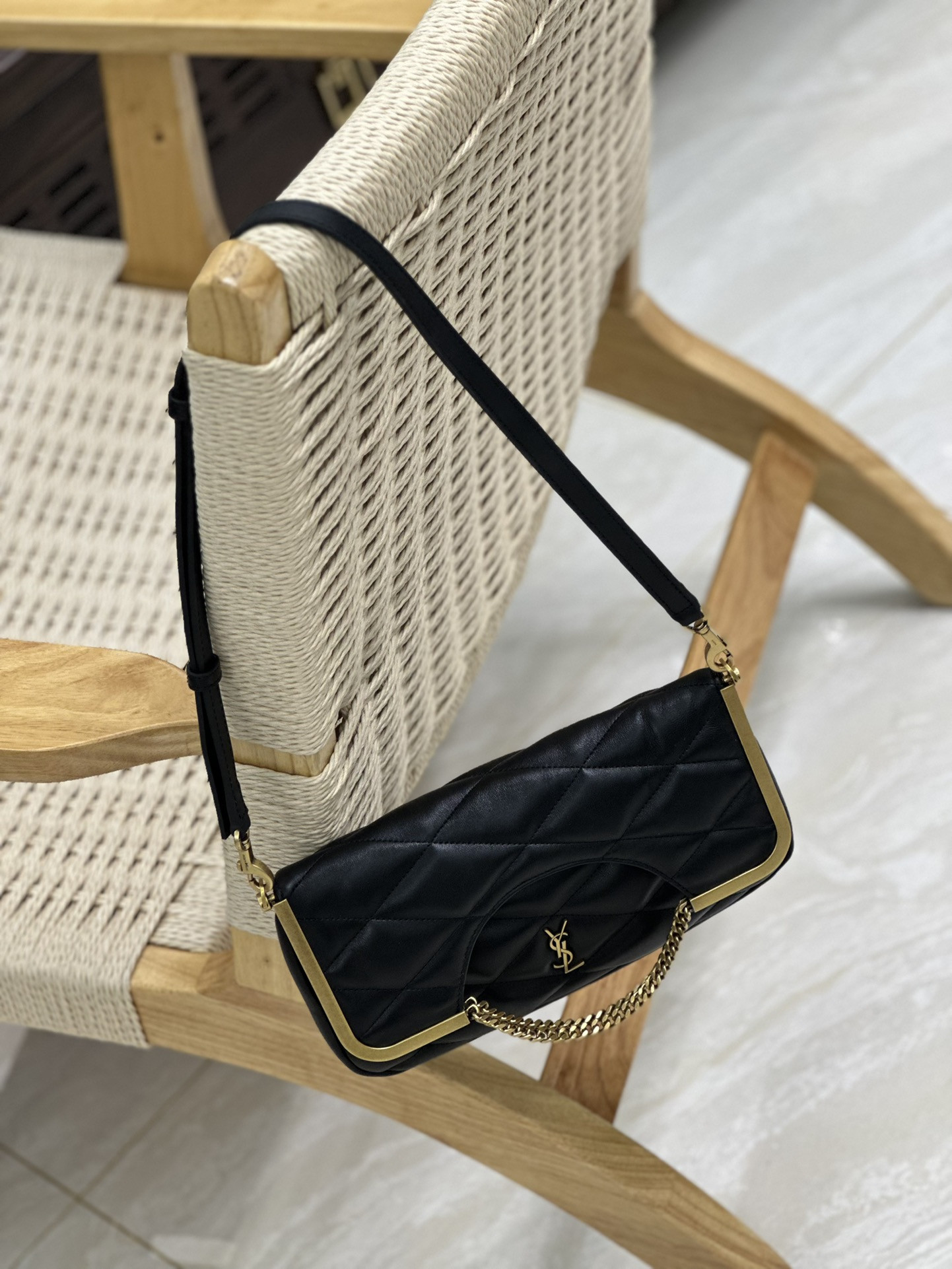 YSL 87 in quilted lambskin 26x13x5cm