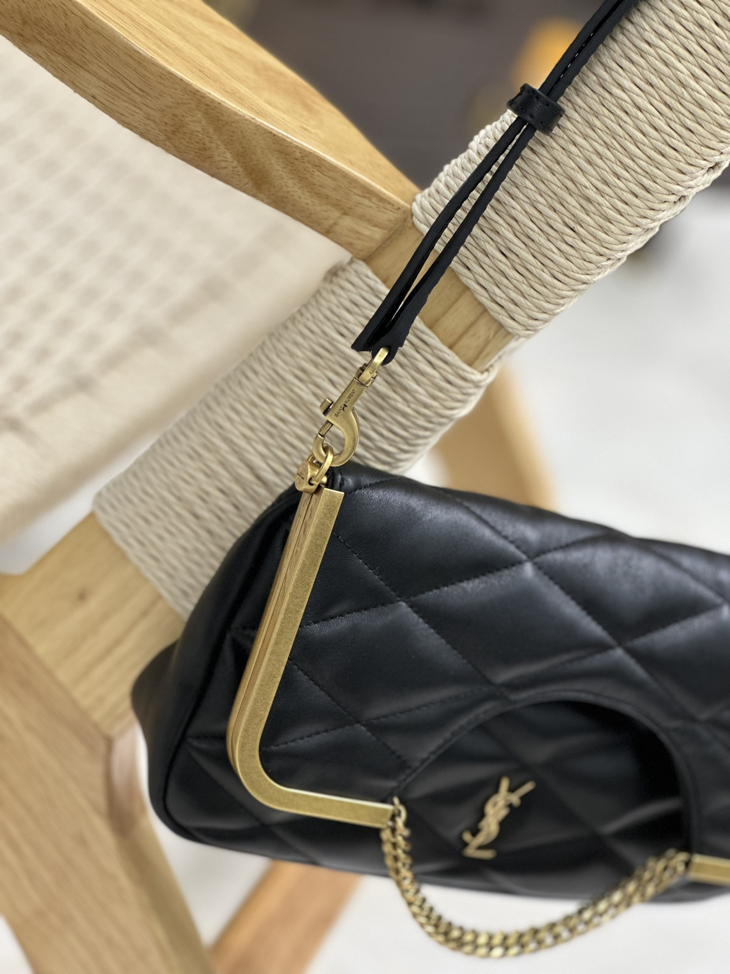 YSL 87 in quilted lambskin 26x13x5cm