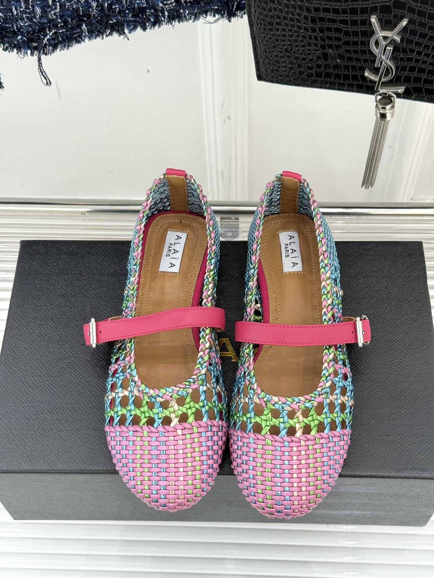 UA Alaïa Hollow Woven Mary Jane Flats(Customized Size 7-10 days production time)