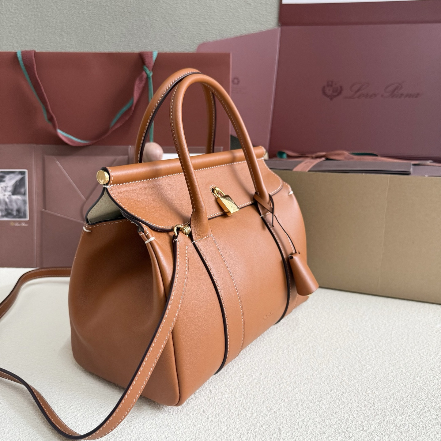 Loro Piana Loom L25  Calfskin 25x18x12.5cm