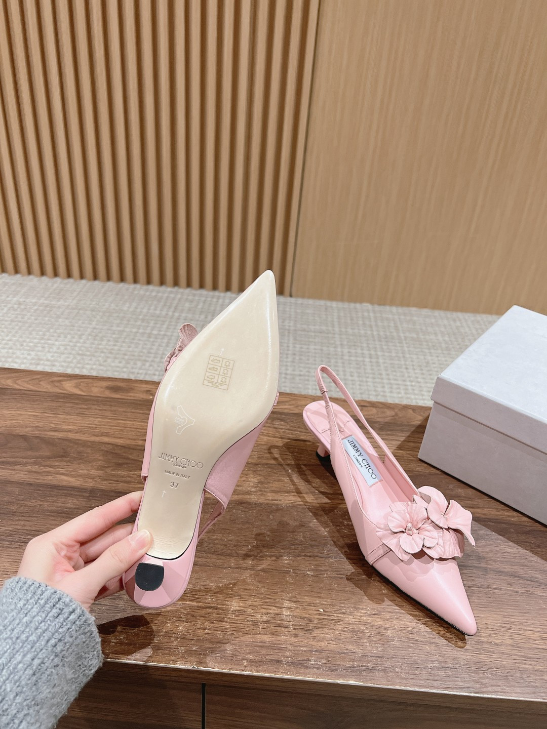 UA Jimmy Choo ROSALIA FLOWERS Slingbacks 4.5cm
