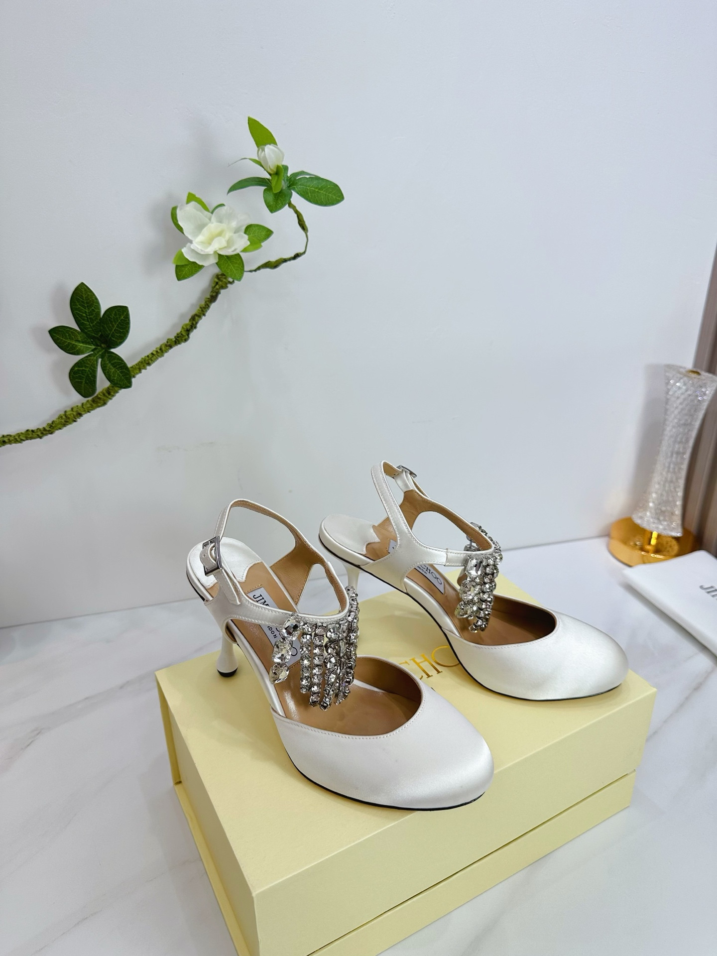 UA Jimmy Choo Verity Glitter Slingbacks 8.5cm