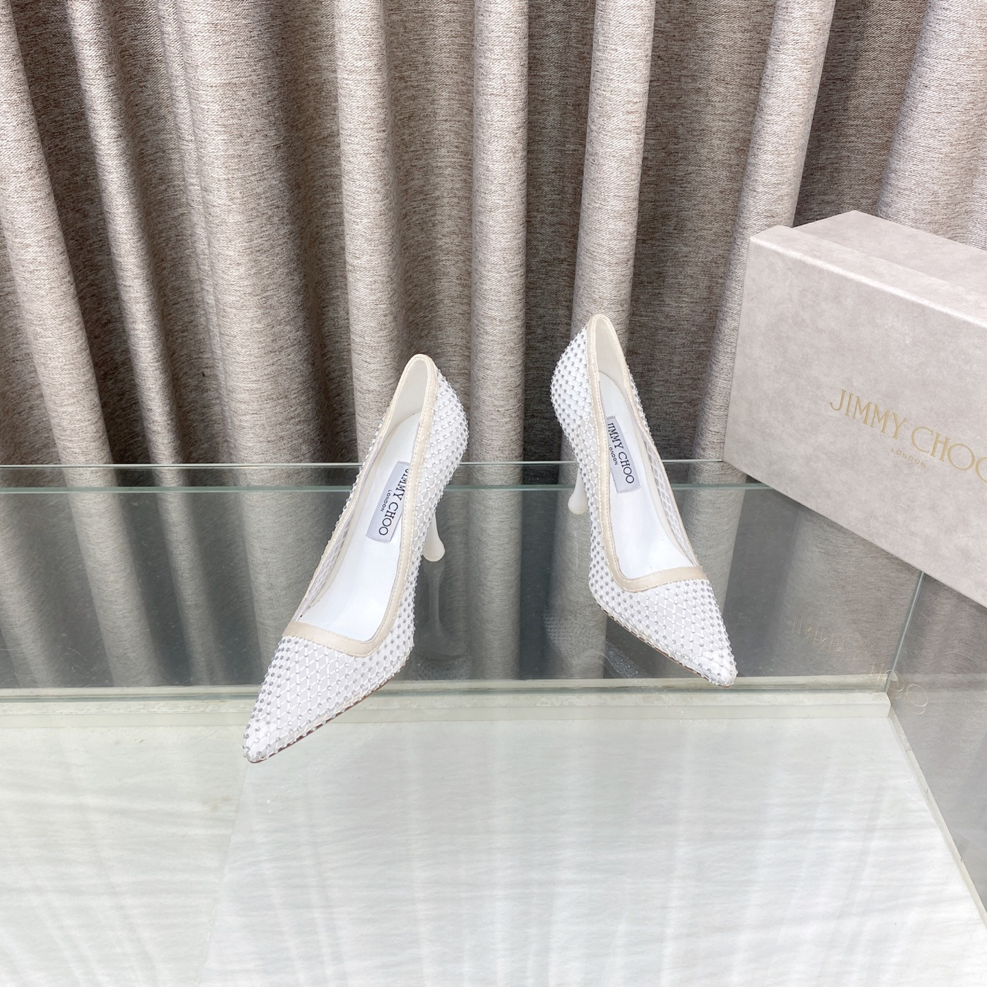UA Jimmy Choo Ixia Mesh Pumps 8.5cm