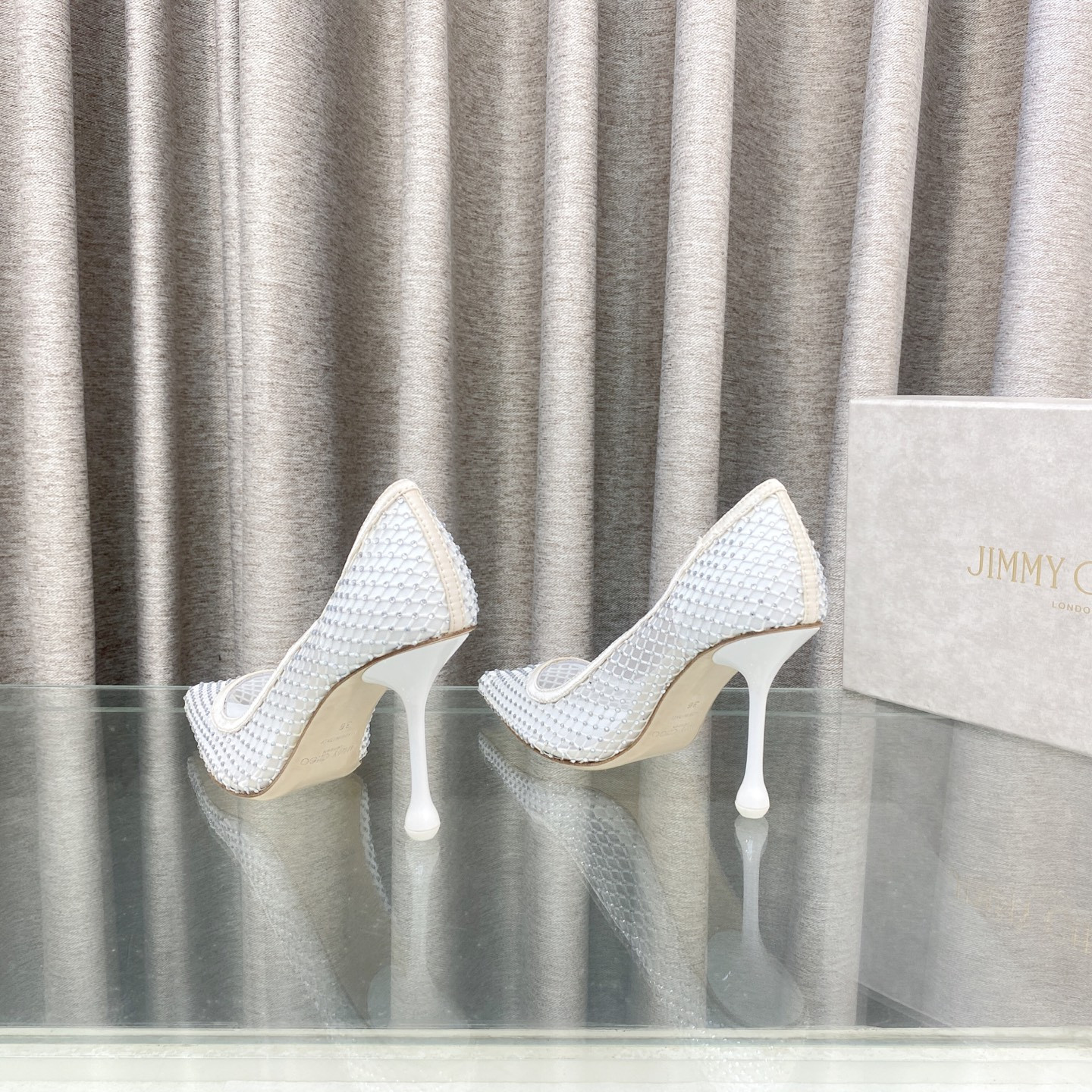 UA Jimmy Choo Ixia Mesh Pumps 8.5cm