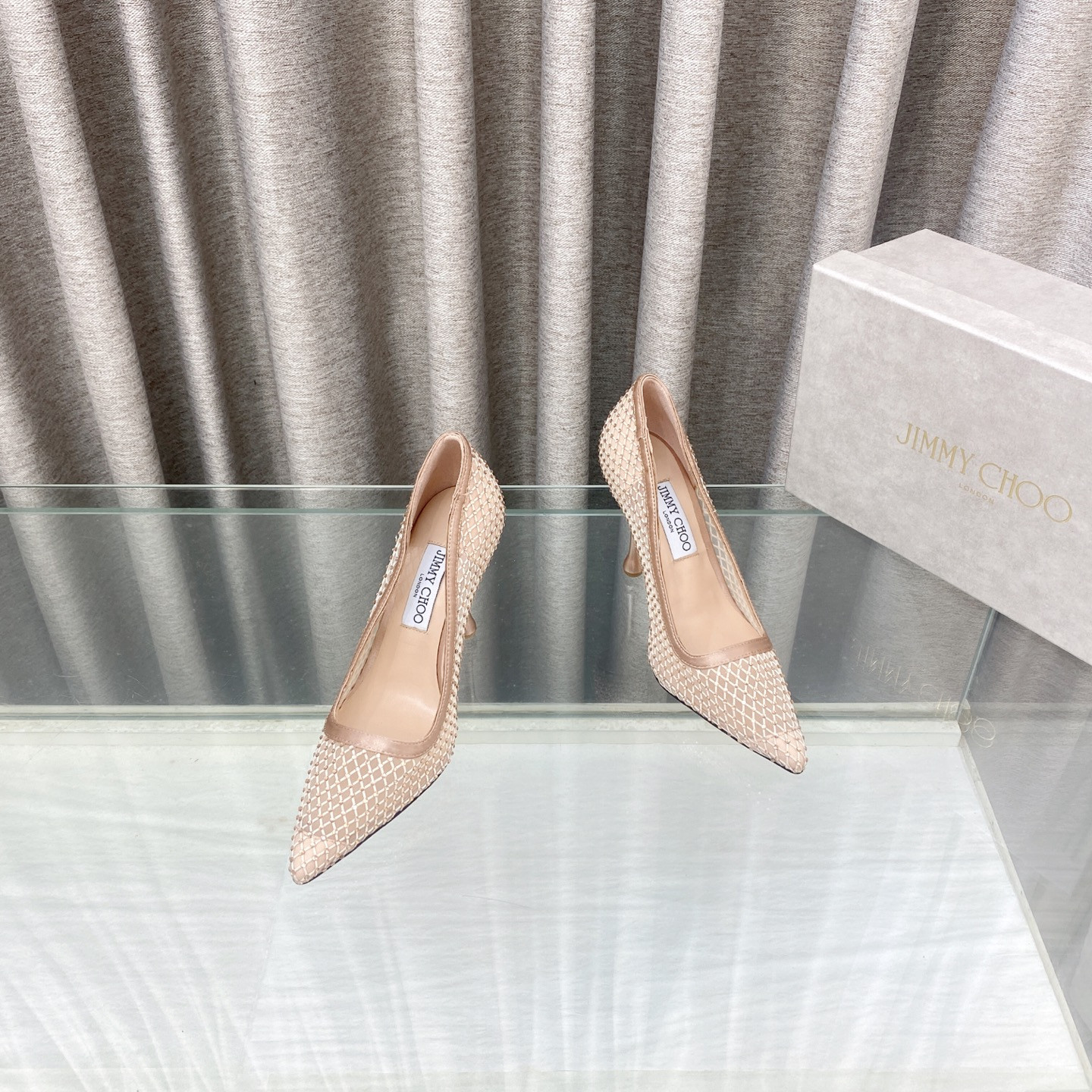 UA Jimmy Choo Ixia Mesh Pumps 8.5cm