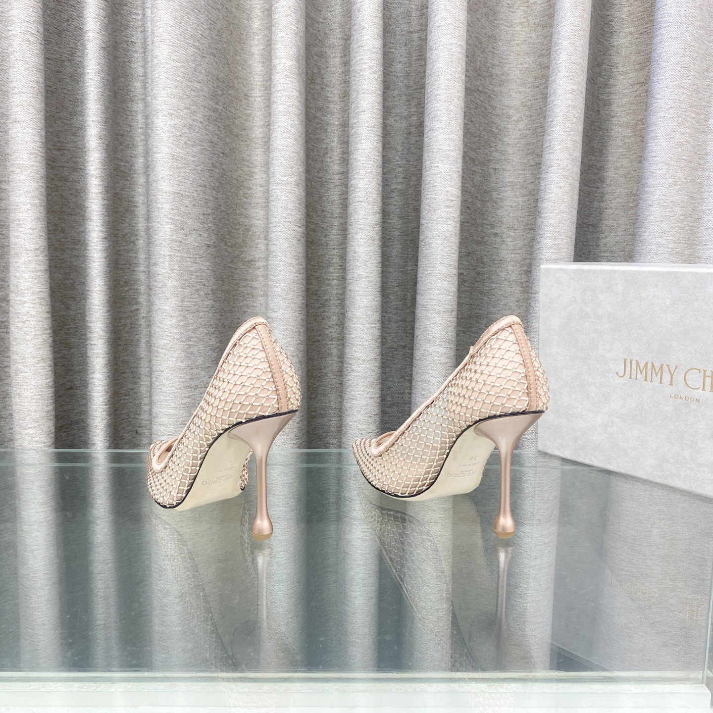 UA Jimmy Choo Ixia Mesh Pumps 8.5cm
