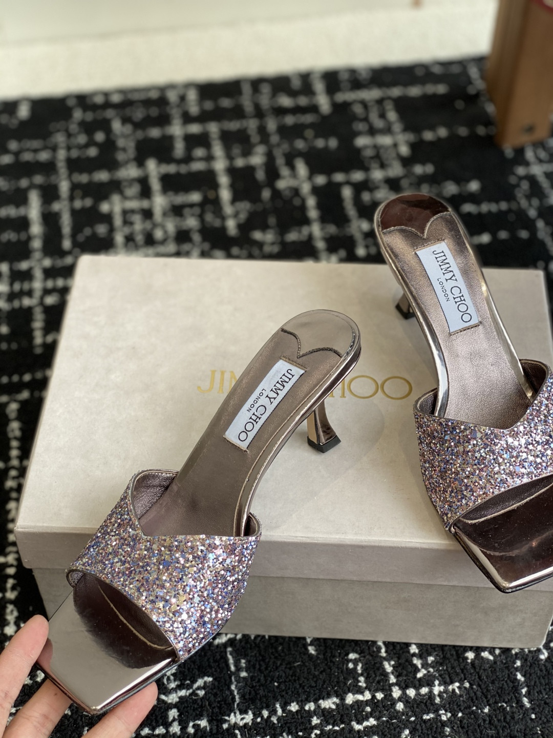 UA Jimmy Choo Slides 4.5cm